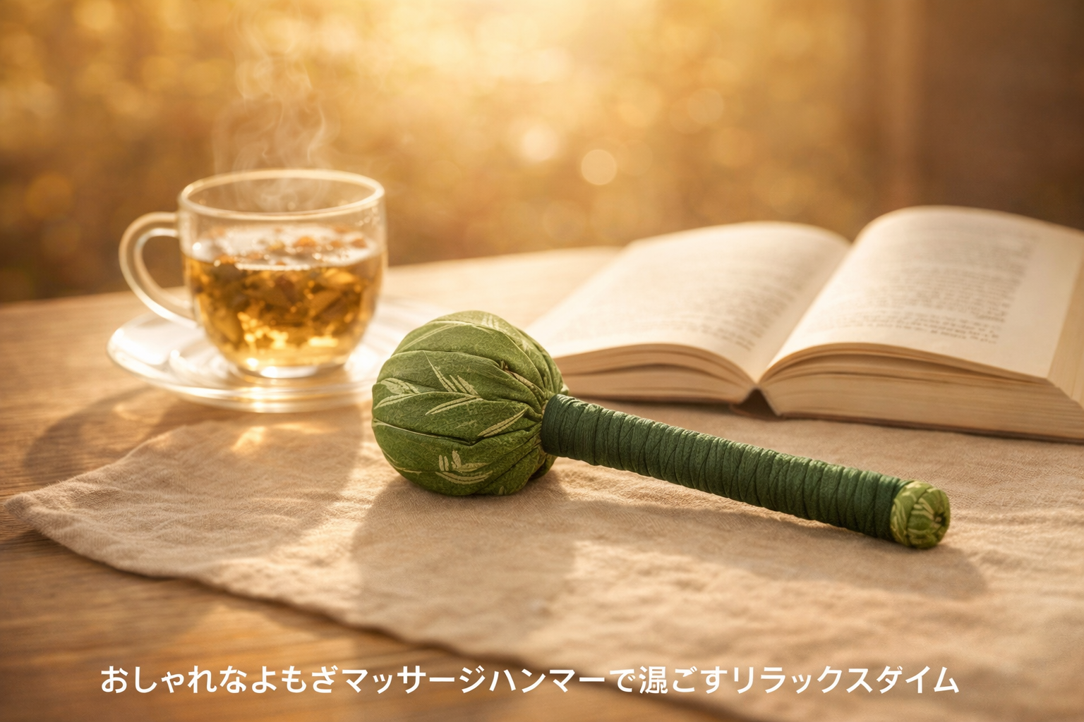 心と身体をほどく、至福のひととき。「よもぎマッサージハンマー」で叶える、香りに包まれるセルフケア