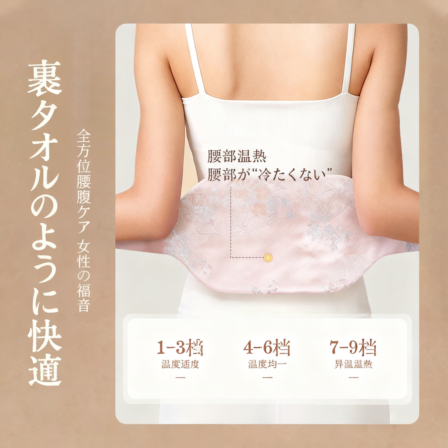 電熱式腰腹ホットパッド｜家庭用防寒・保温・温熱ケア